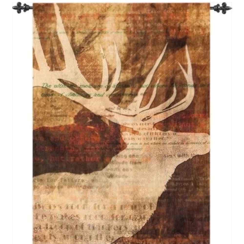 Majestic Stag Wall Tapestry - Brown and Cream